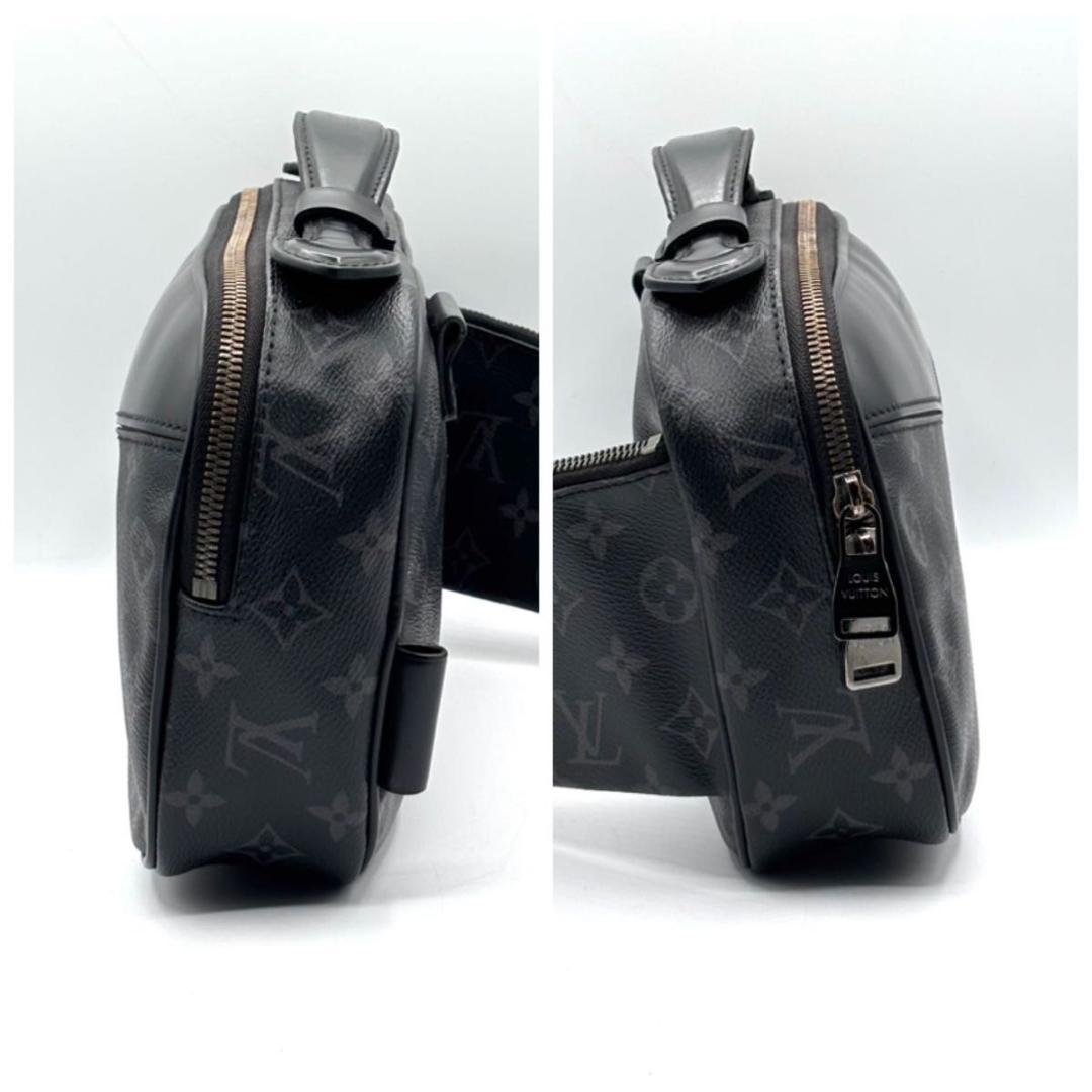 鑑定済 人気 ルイヴィトン モノグラム エクリプス バムバッグ ボディバッグ 黒