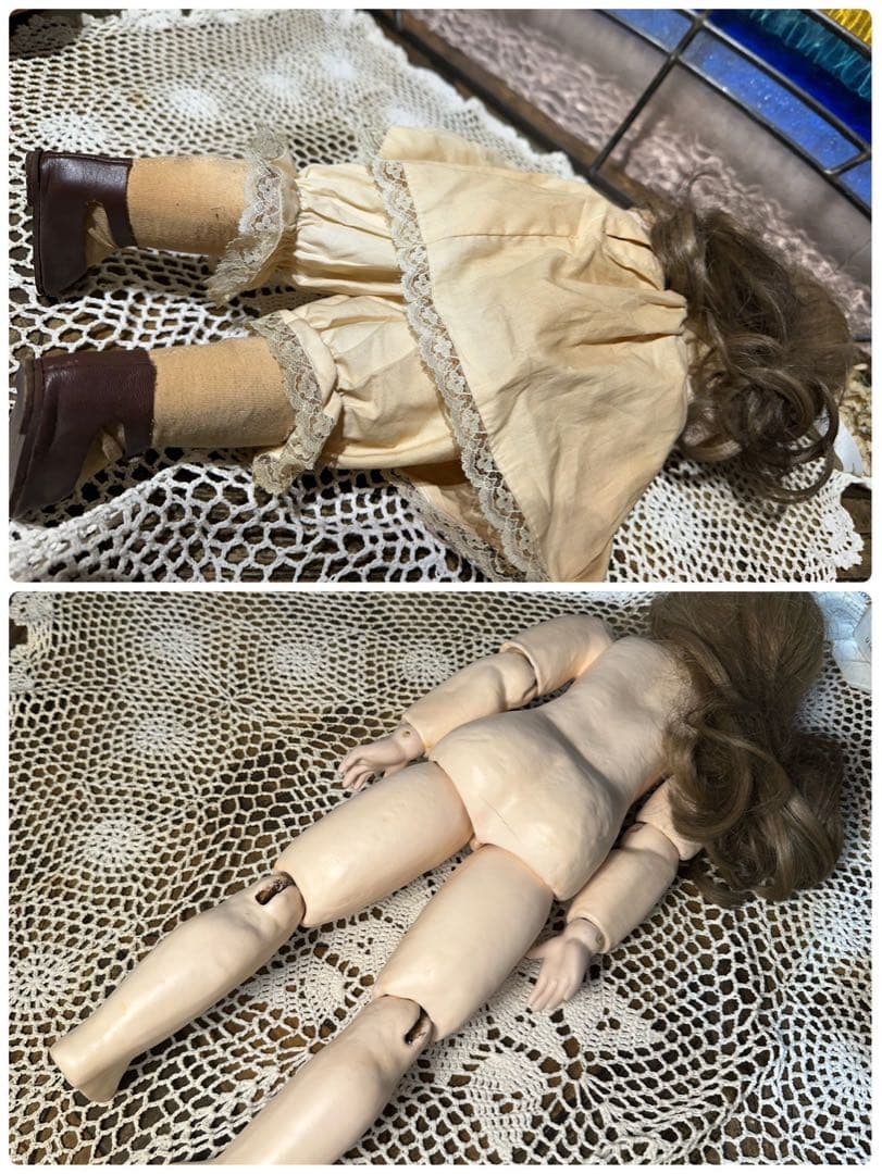 お*た様 ジュモー ビスクドール アンティーク インテリア 人形 陶器人形 ビン