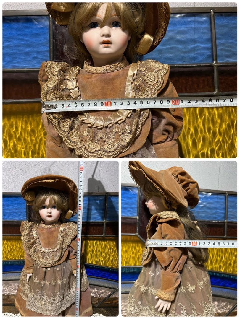 お*た様 ジュモー ビスクドール アンティーク インテリア 人形 陶器人形 ビン