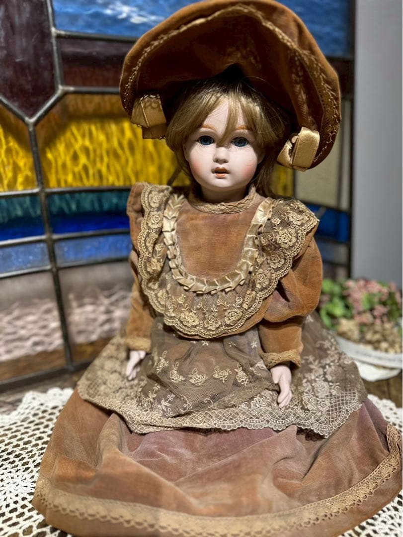 お*た様 ジュモー ビスクドール アンティーク インテリア 人形 陶器人形 ビン