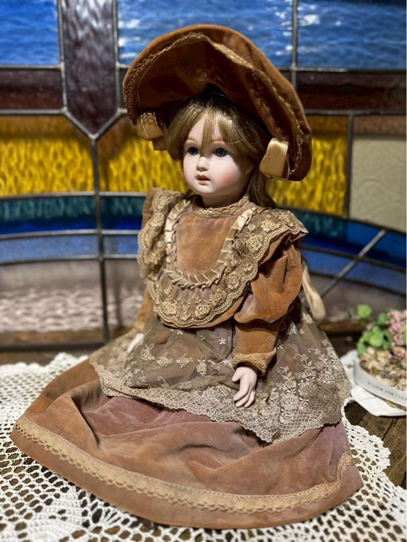 お*た様 ジュモー ビスクドール アンティーク インテリア 人形 陶器人形 ビン