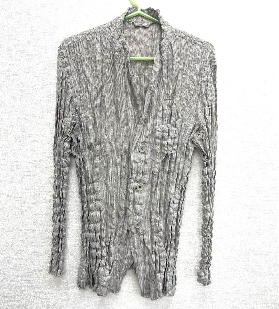 超美品‼️ISSEY MIYAKE MEN プリーツ シャツ ジャケット　グレー