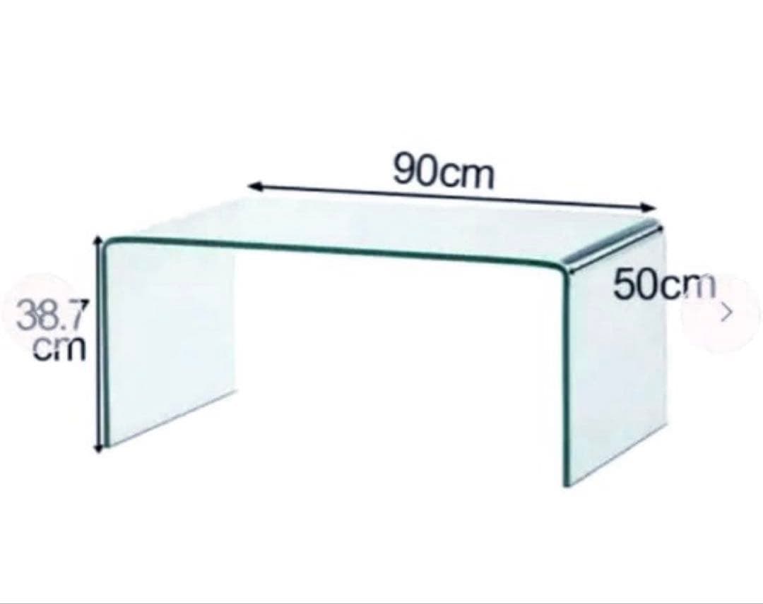 フランフラン クレール コーヒーテーブル（W900） ガラステーブル