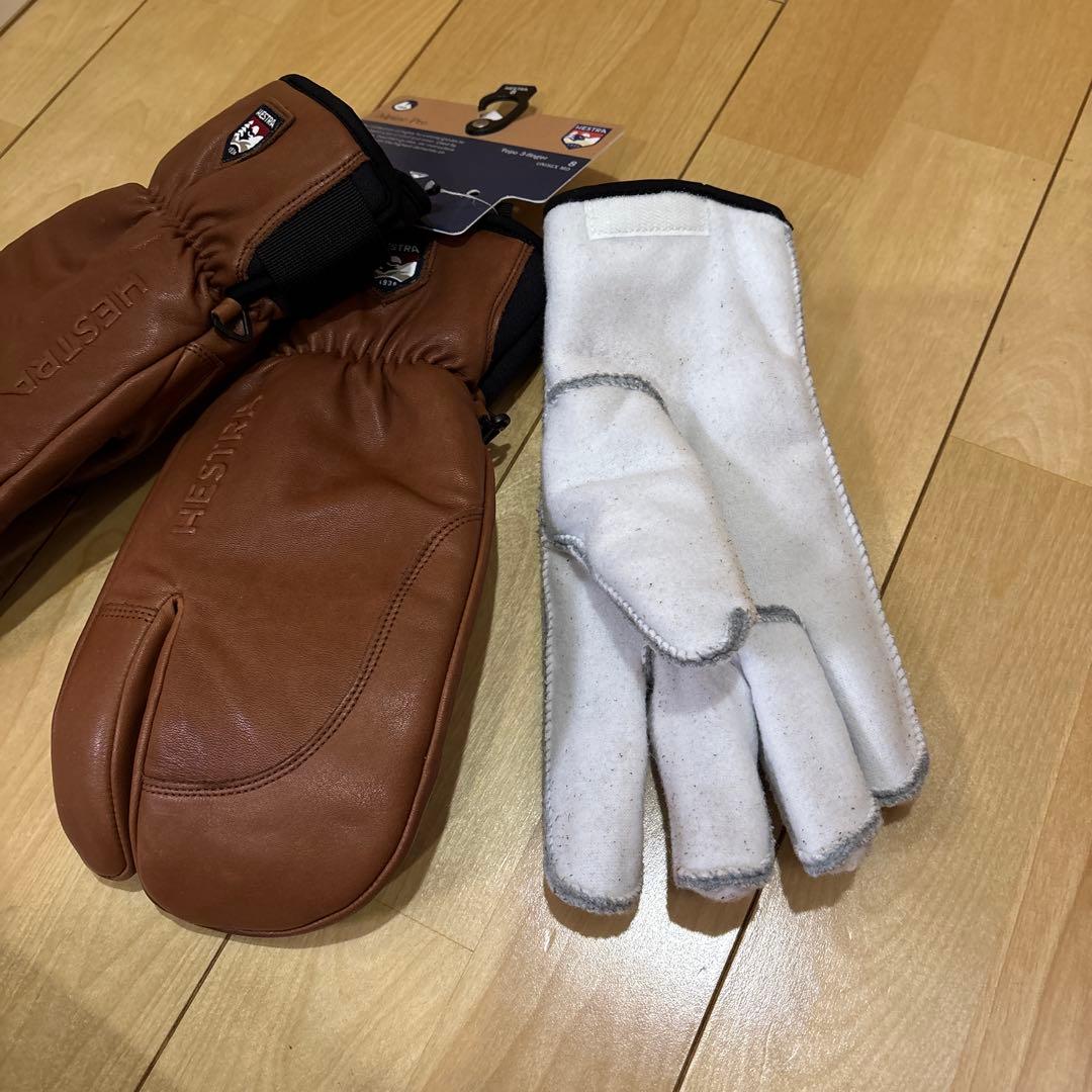 Hestra topo3 finger グローブ ブラウン サイズ8