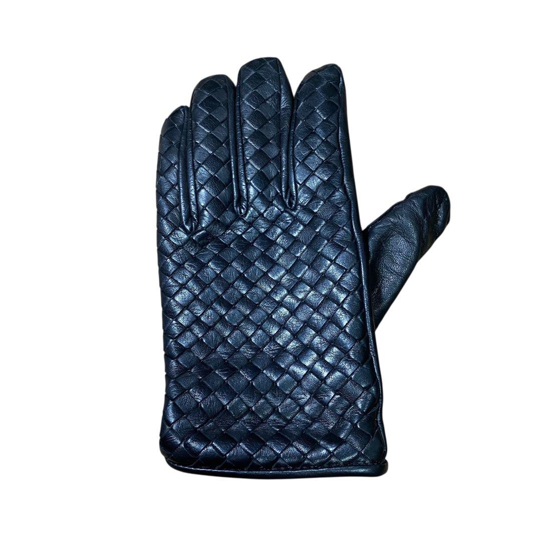 美品✨BOTTEGA BENETA イントレチャートレザーグローブ　箱付き