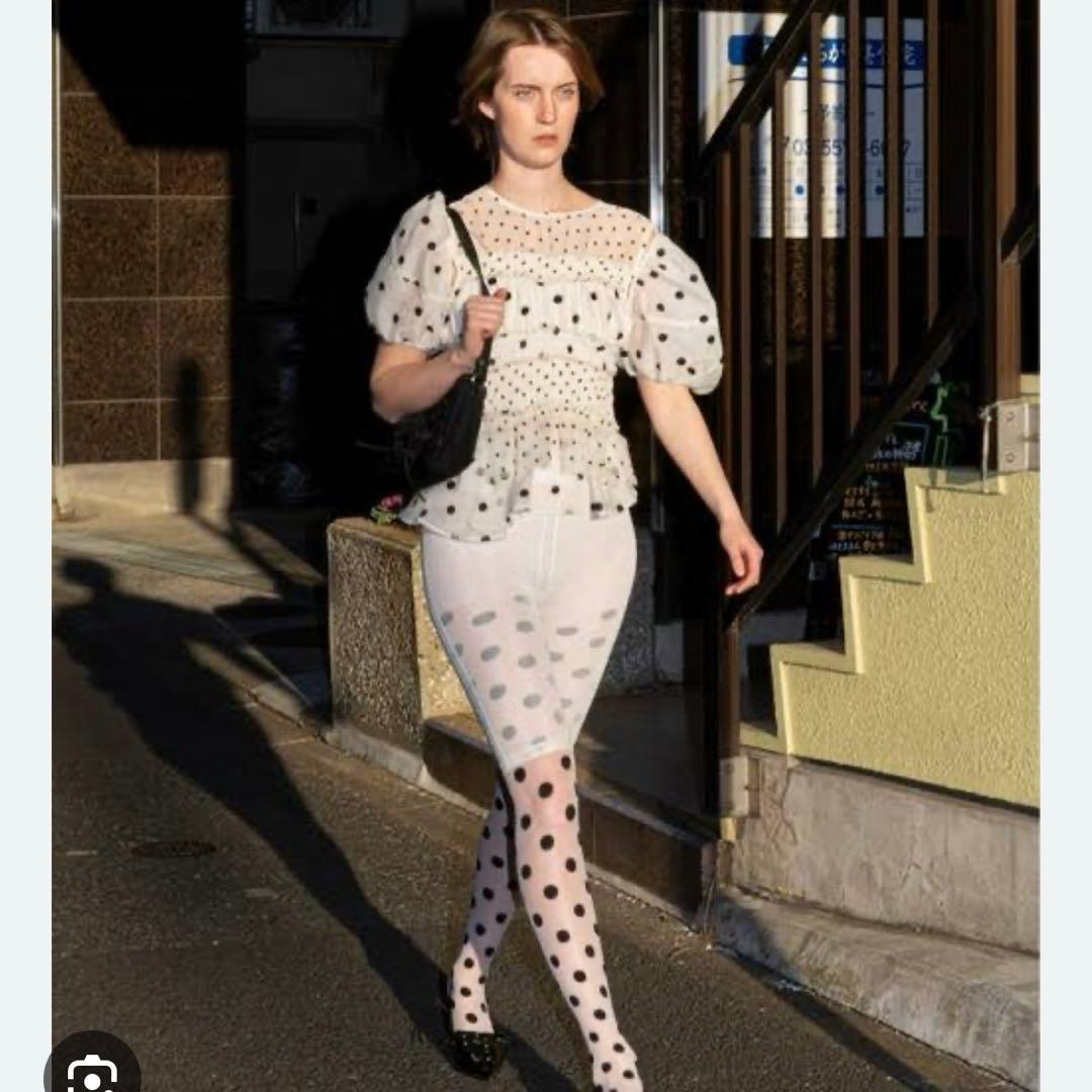 MAISON SPECIAL 2wayスリーブドットブラウス