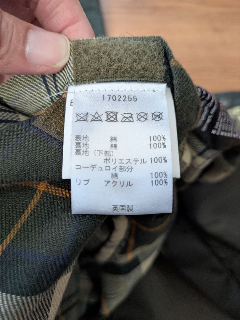 バブアー　ビデイル　オリーブ　38