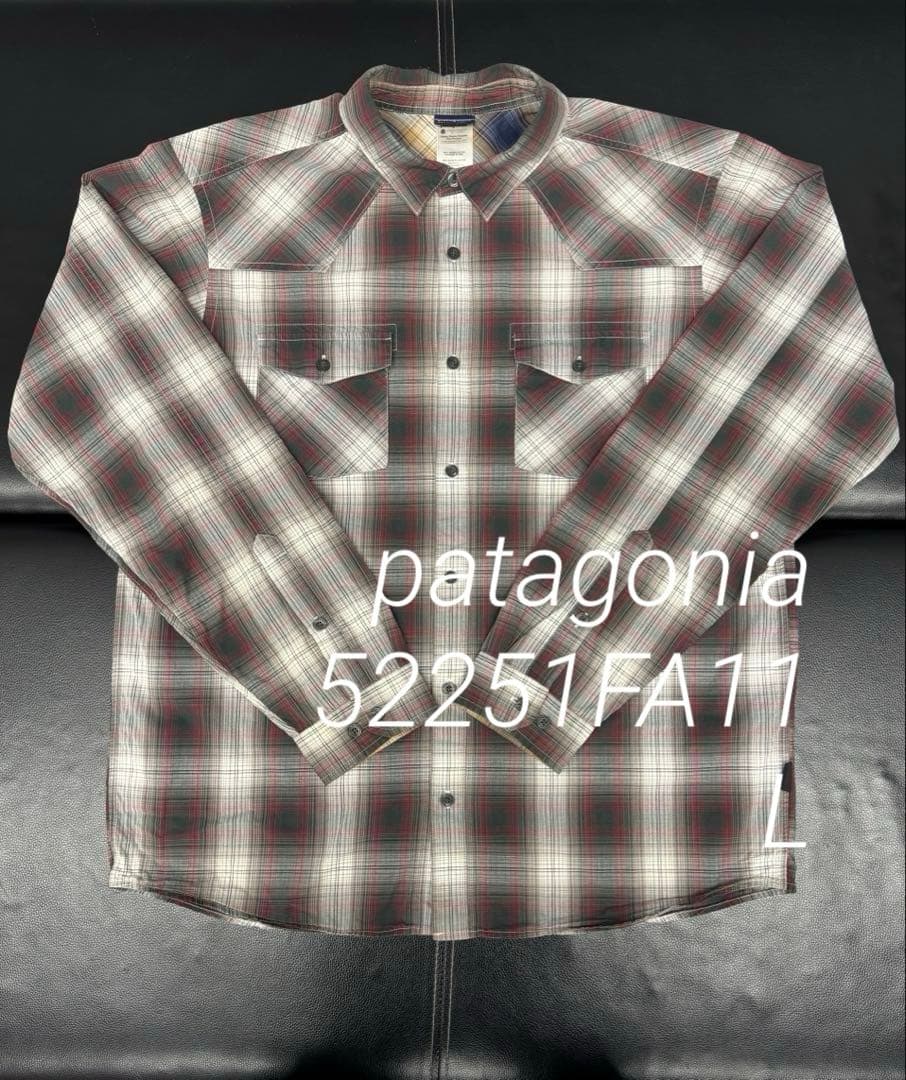 patagonia FA11 オンブレ チェックシャツ オーガニックコットン L