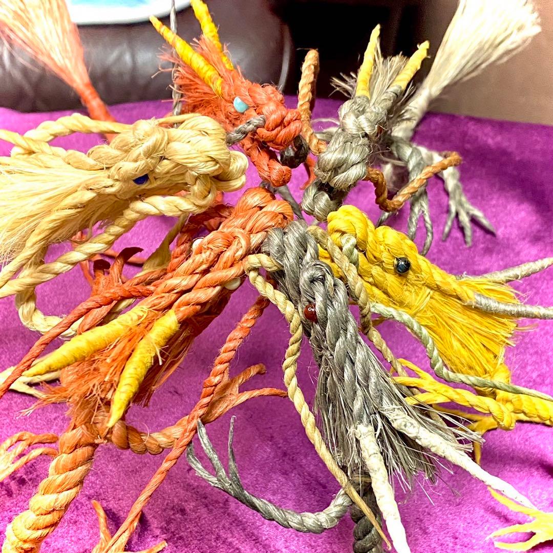 精麻龍　(小)ベンガラ染め　赤龍