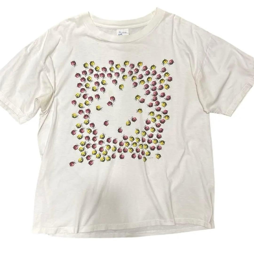 ニ*グ様 90s Human-i-Tees tシャツ ピースマーク アートt ポ