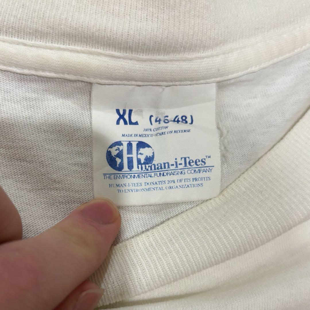 ニ*グ様 90s Human-i-Tees tシャツ ピースマーク アートt ポ