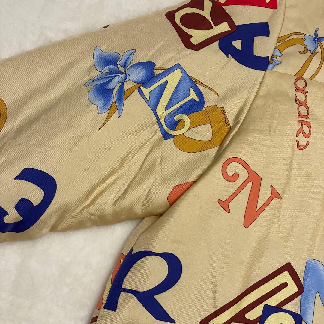 LEONARD SPORT コート アルファベット ボタニカル 総柄