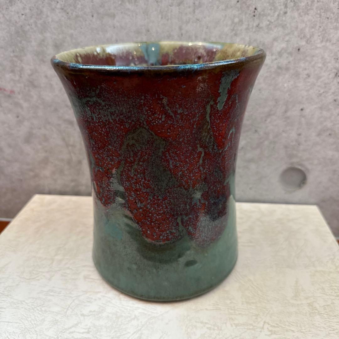 壺屋焼.仁王窯.辰砂.緑釉.花器.壺. 希少品