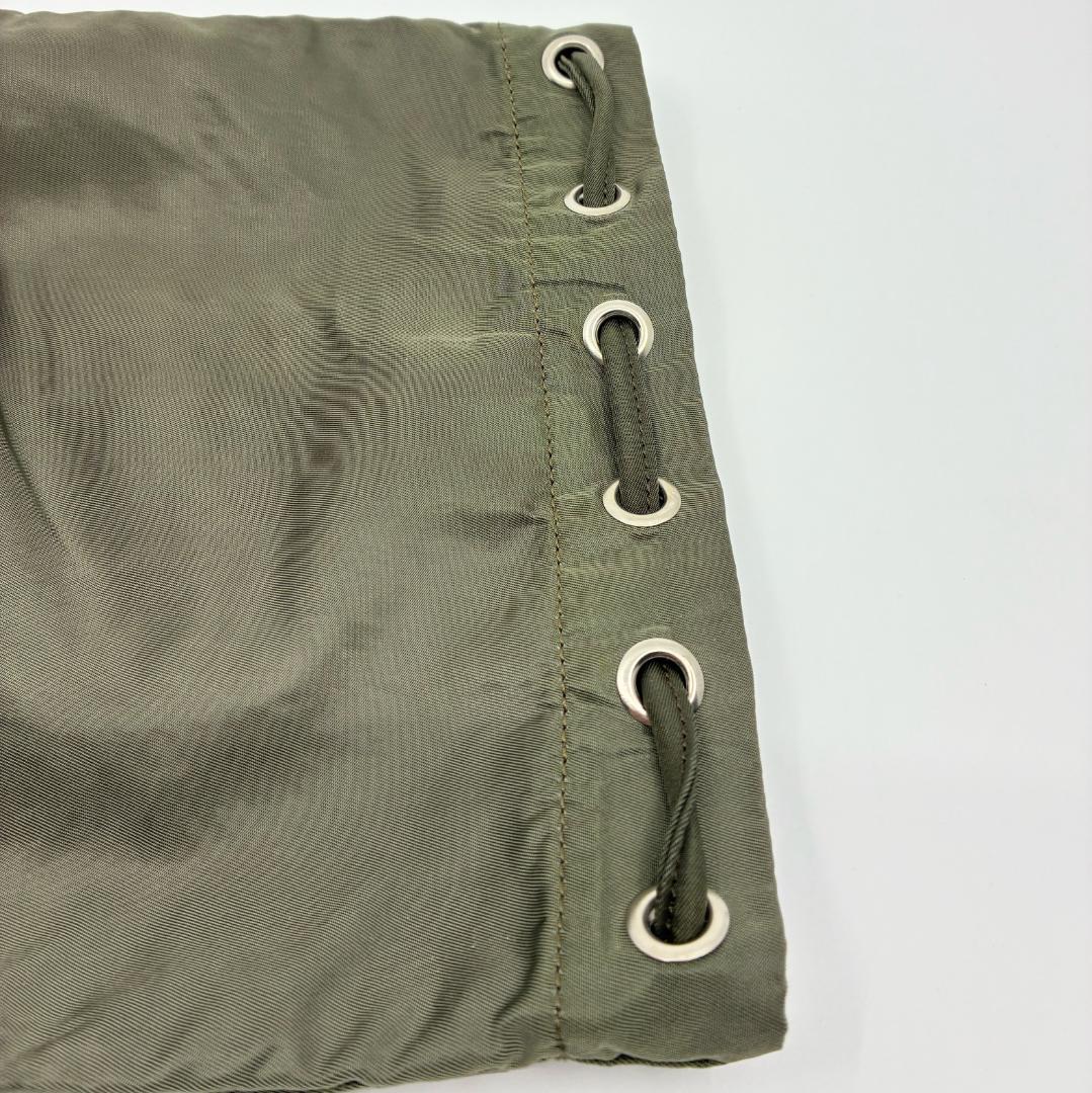 PRADA プラダ 巾着ポーチ カーキ A1362A2