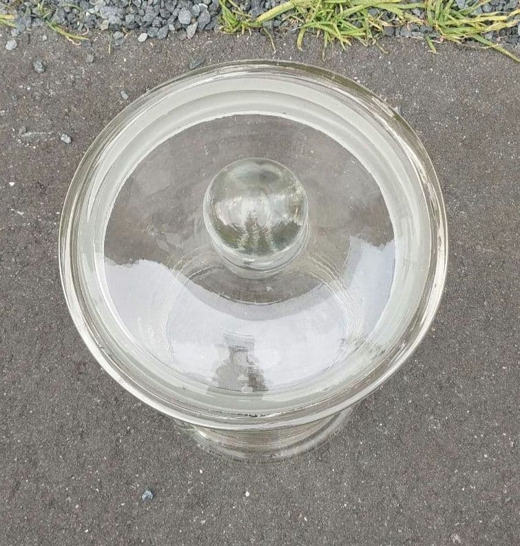 標本瓶 蓋付 ガラス瓶 約27×49H cm 保存瓶 昭和レトロ カフェ