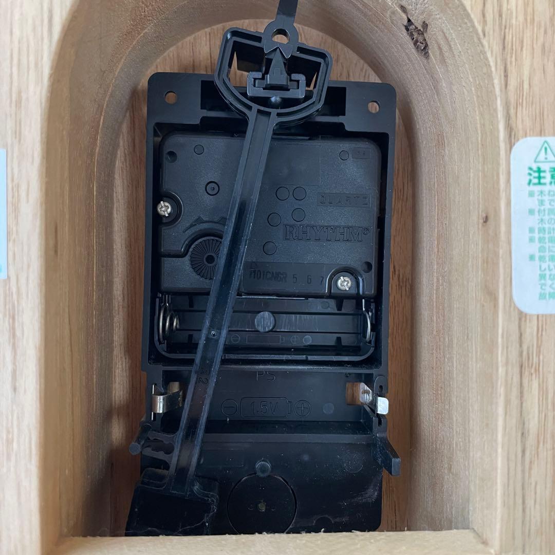 【 廃盤品 】トトロ 木製 時計 リズム時計工業 置き/掛け両用
