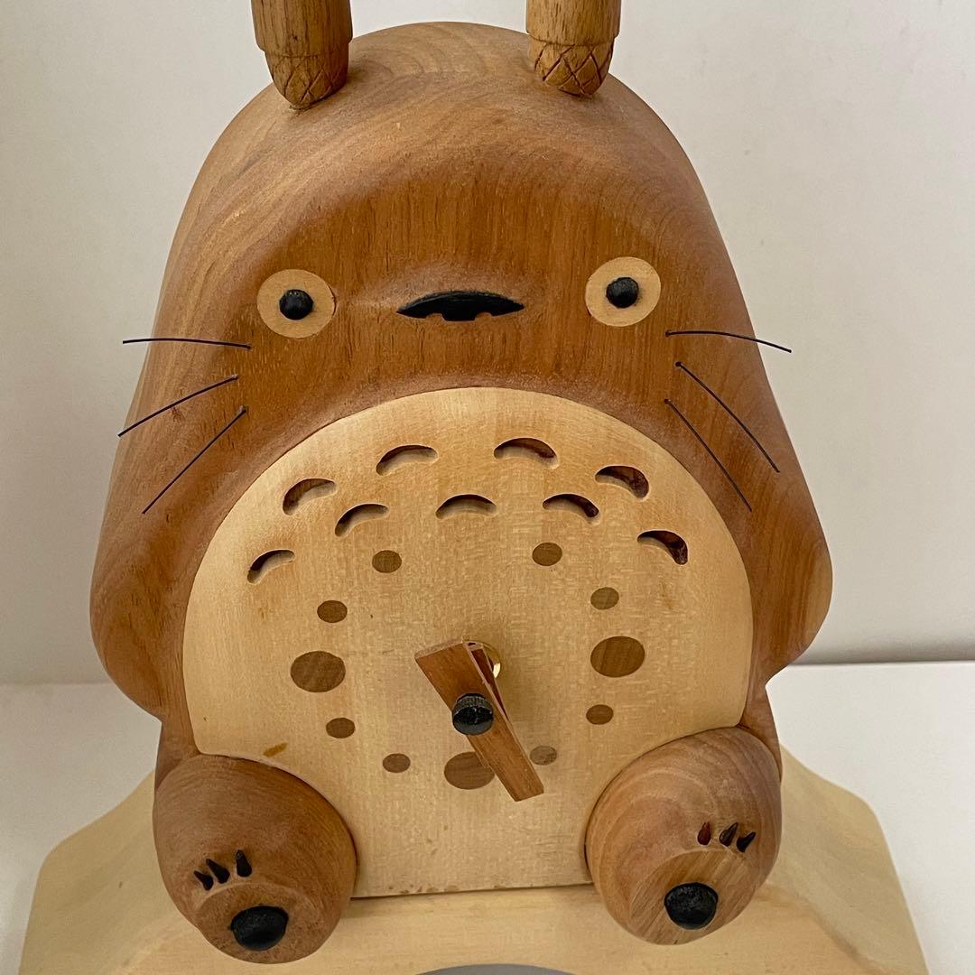 【 廃盤品 】トトロ 木製 時計 リズム時計工業 置き/掛け両用
