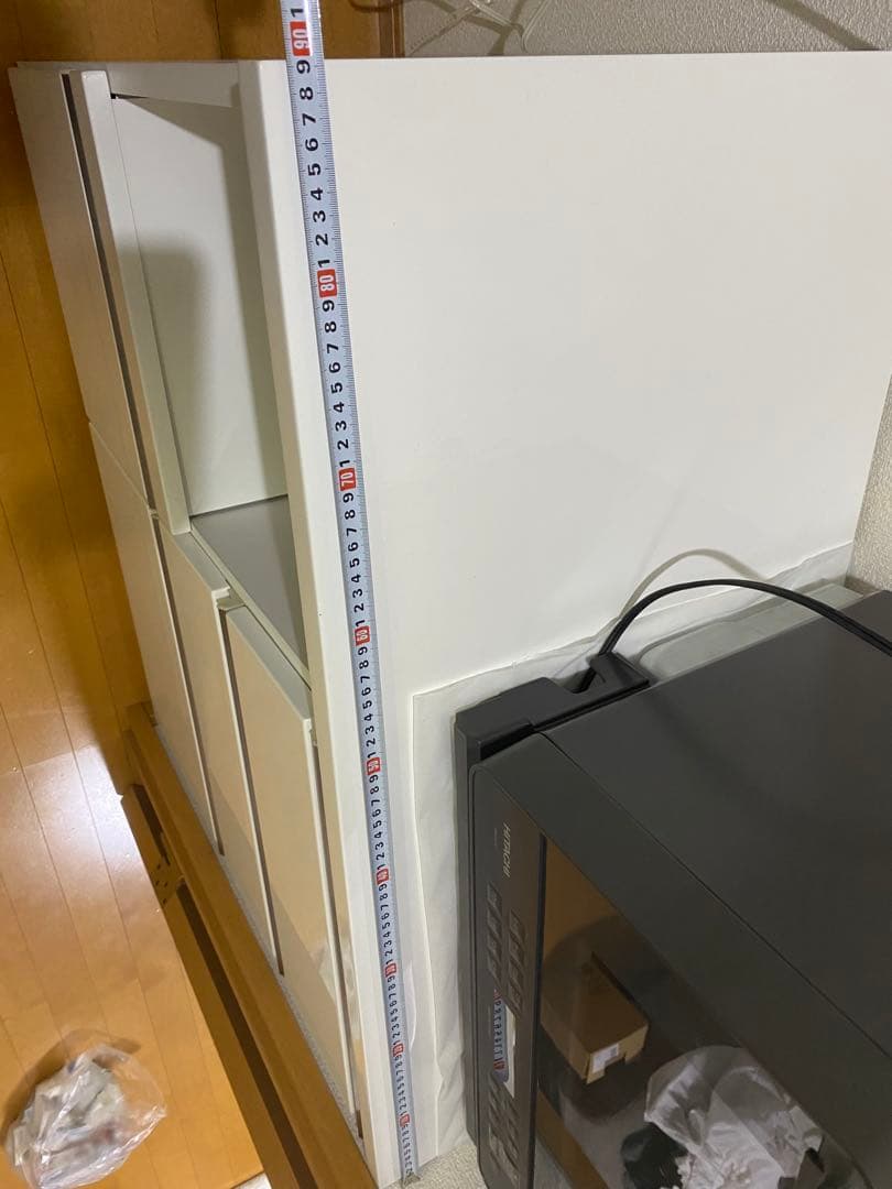 ホワイト 引き出し式キッチン収納 3段