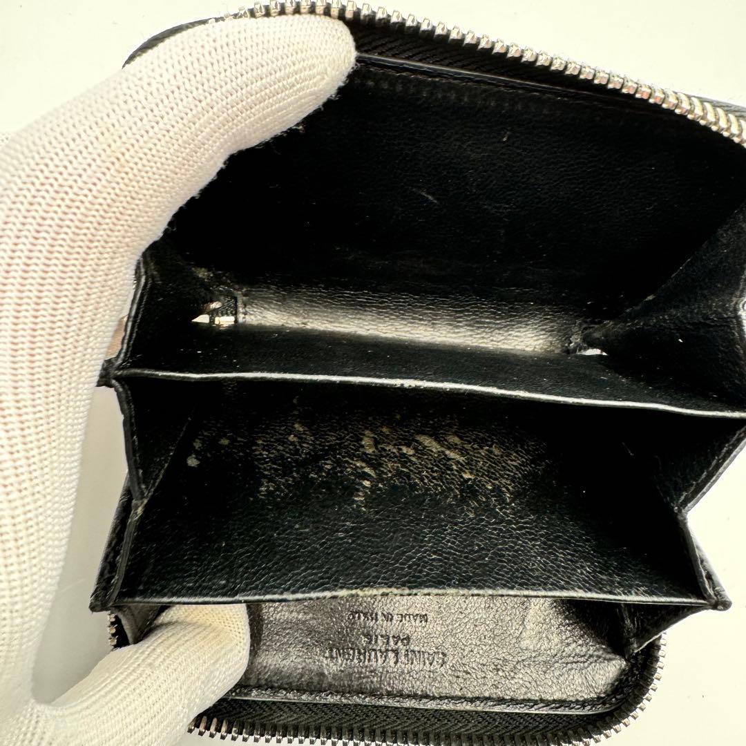 SAINT LAURENNT サンローラン　ケース　クロコ型押し　ブラック