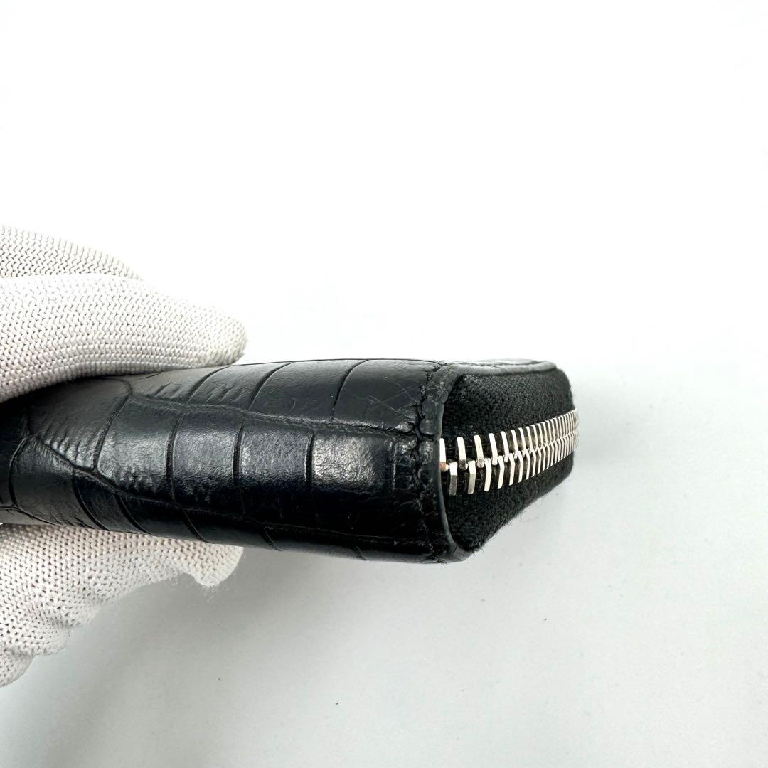 SAINT LAURENNT サンローラン　ケース　クロコ型押し　ブラック