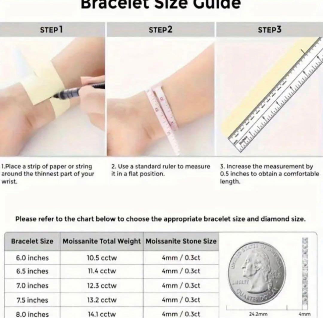 【永遠の輝き】10ctモアサナイト テニスチェーンブレスレット／S925