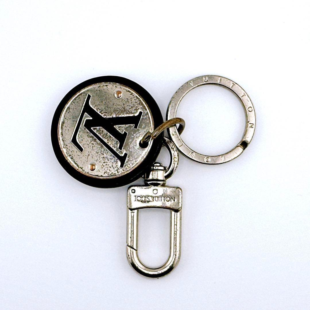 ルイヴィトン M67362 キーホルダー LVサークル シルバー メタル レザー