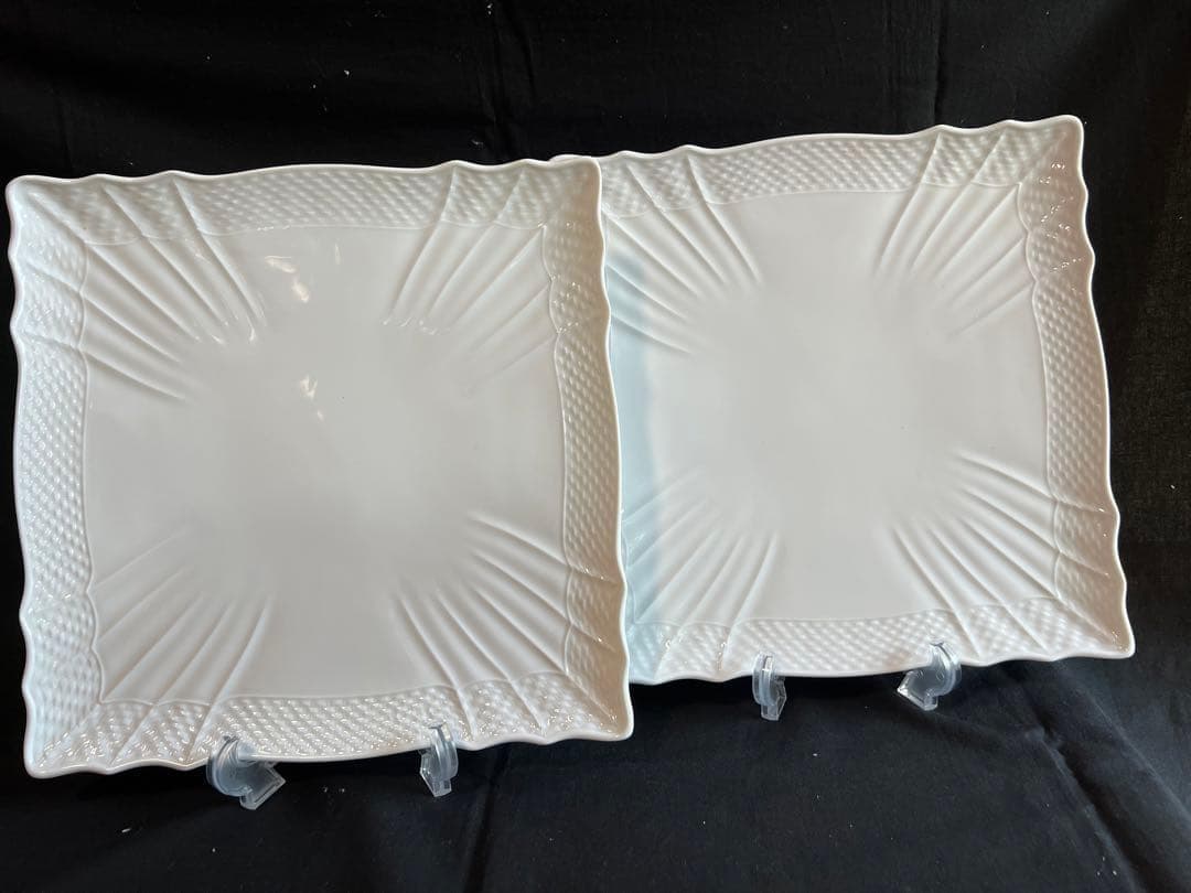 リチャードジノリ　ベッキオホワイト　スクエアプレート　27cm　①