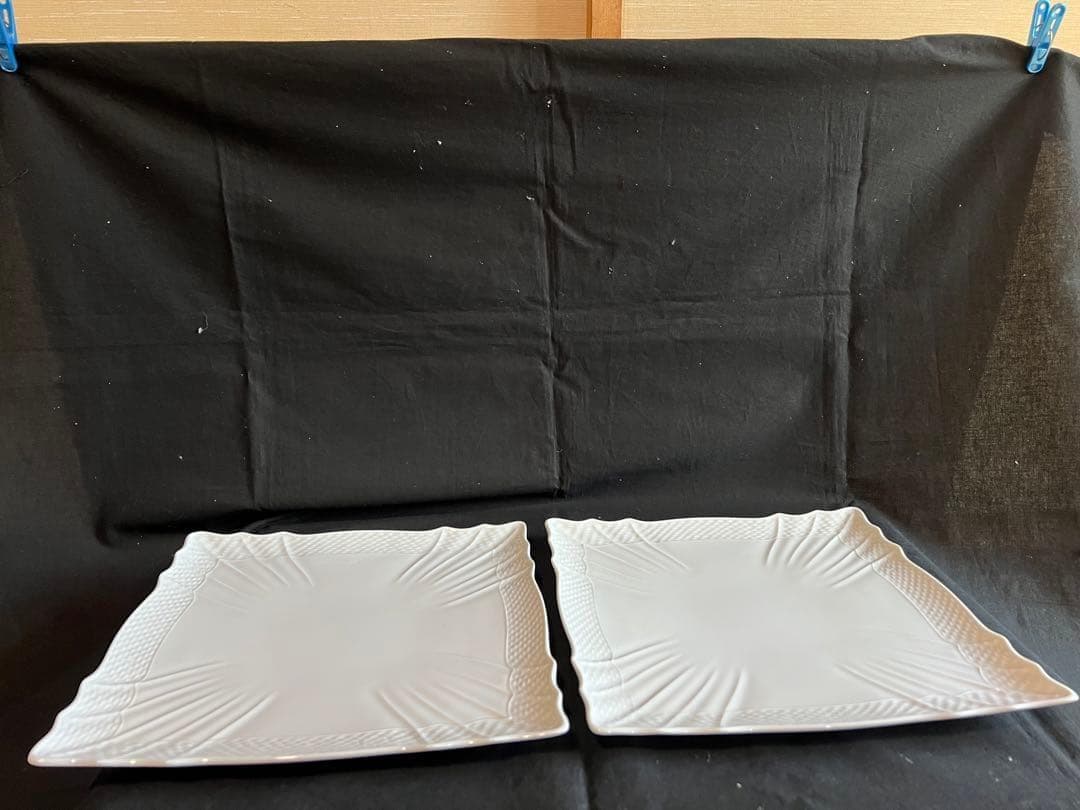 リチャードジノリ　ベッキオホワイト　スクエアプレート　27cm　①