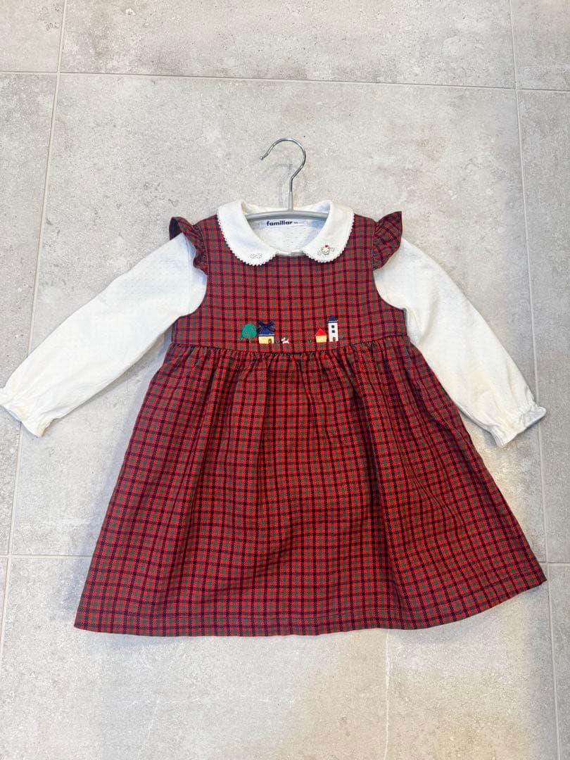 お値下げしました#美品#現行品 ファミリア 定番 90 ワンピース ブラウス