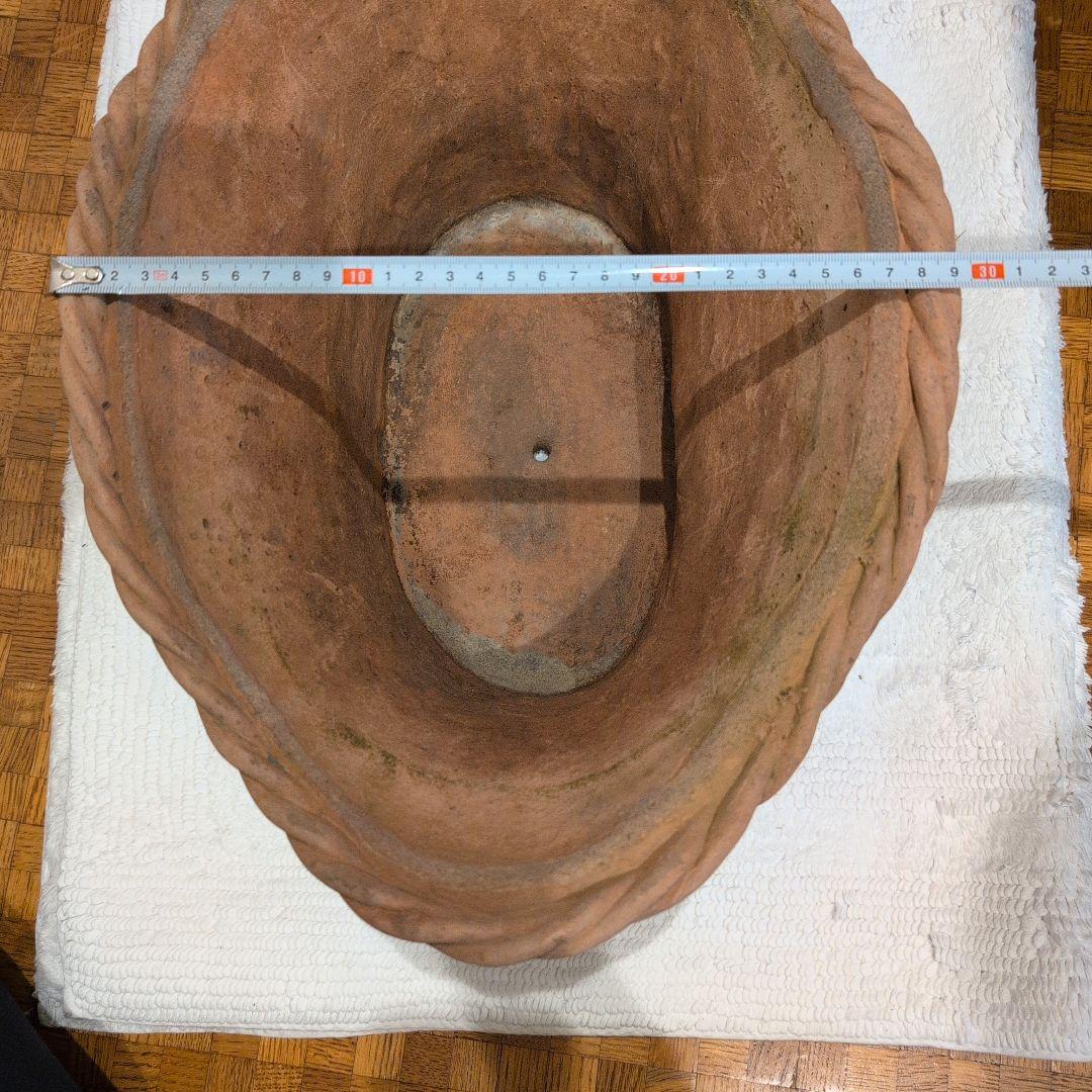 テラコッタ鉢　テラコッタ植木鉢　楕円形　　お買い得　希少　バラクラ購入 大サイズ