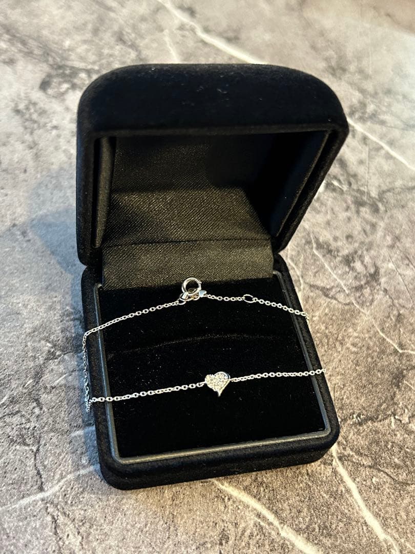 STAR JEWELRY K10 WGダイヤモンド　ハート　ブレスレット