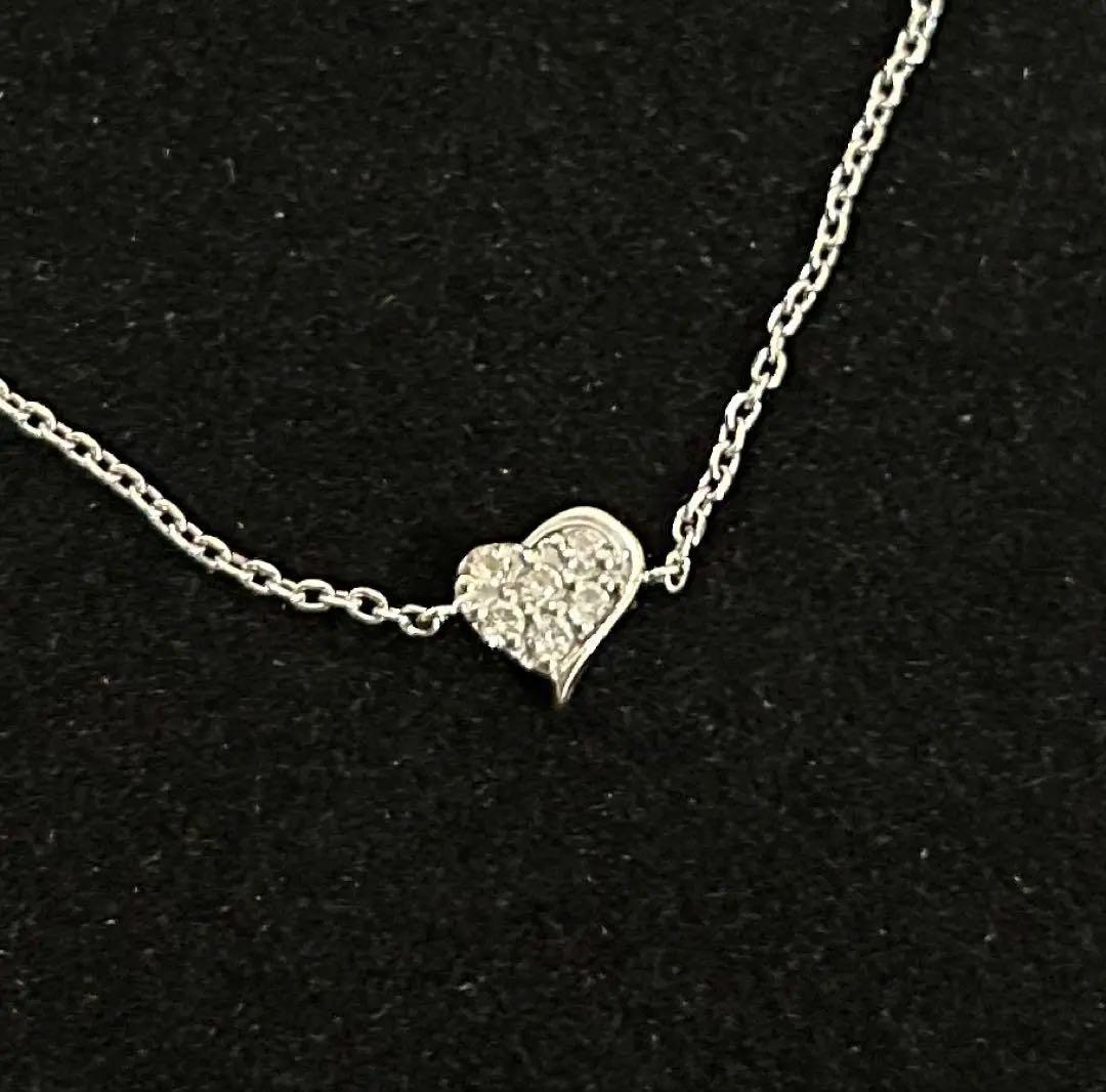 STAR JEWELRY K10 WGダイヤモンド　ハート　ブレスレット