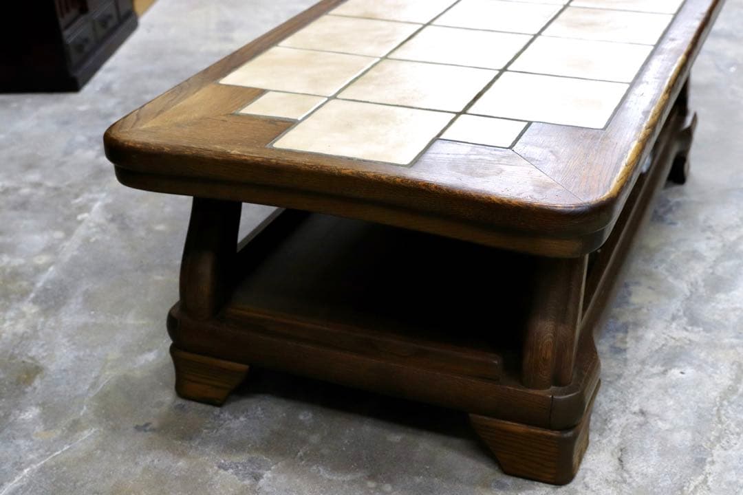 GMIK497○オランダ ダッチカントリースタイル タイルトップ センターテー