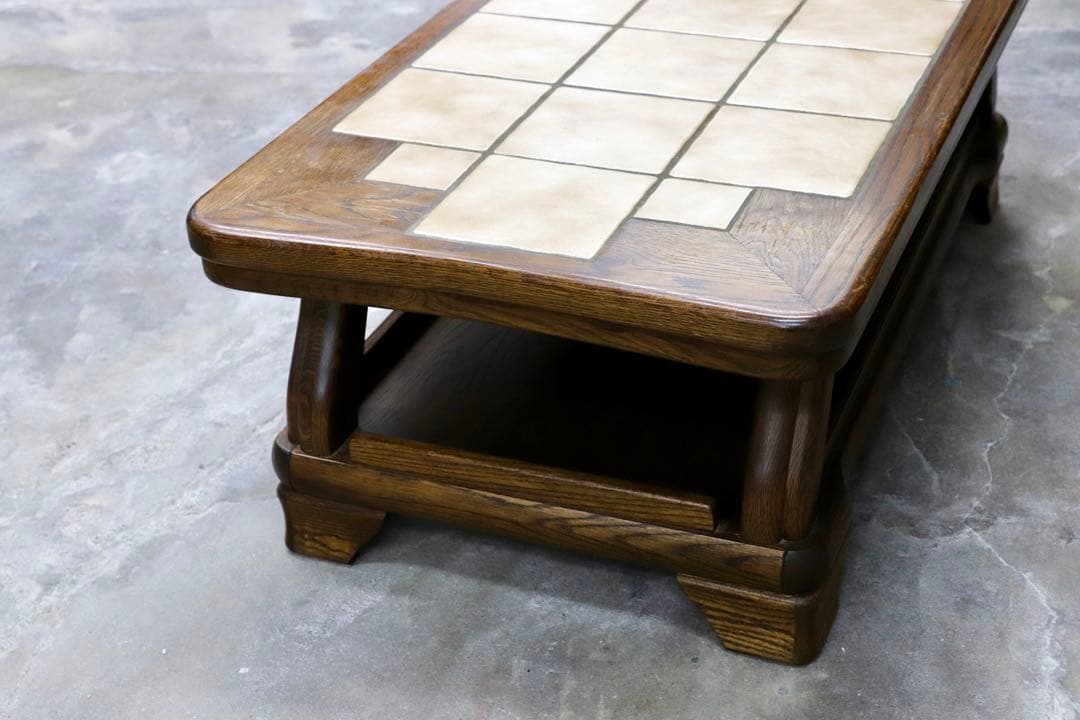 GMIK497○オランダ ダッチカントリースタイル タイルトップ センターテー