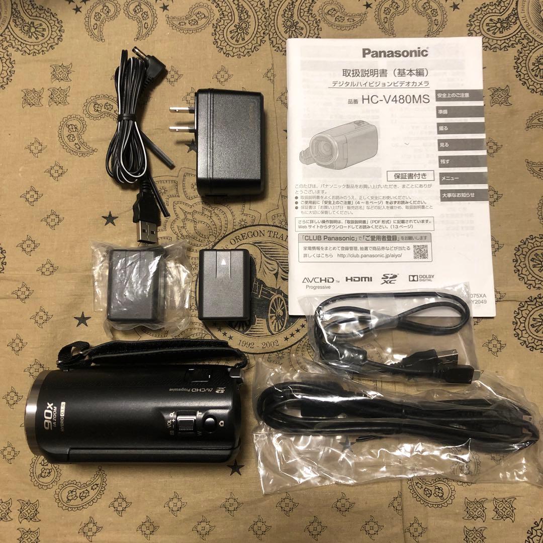 ほぼ新品 Panasonic HC-V480MS バッテリー2個付 ビデオカメラ