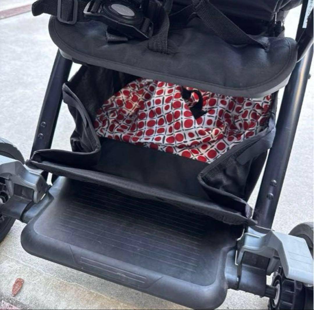 baby trend 二人乗りベビーカー ブラック/グレー