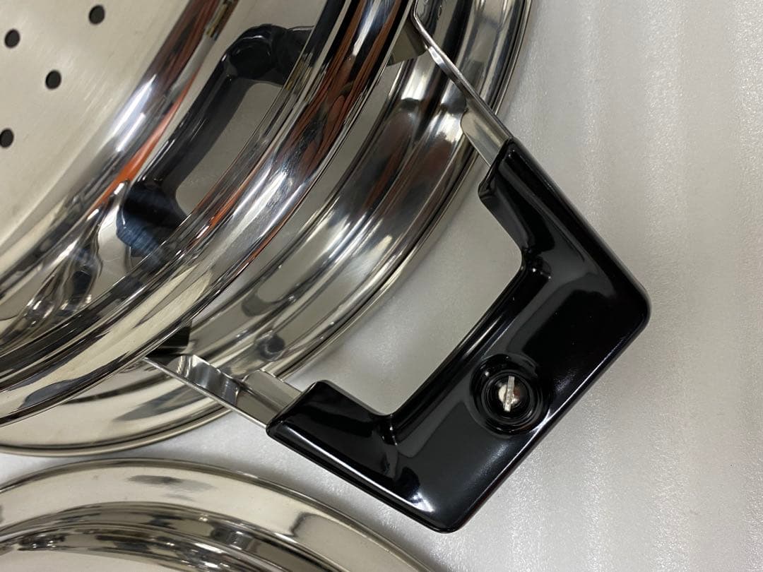 3-2952 タッパーウェア　レインボークッカープレミアム両手鍋＋蒸し器26cm