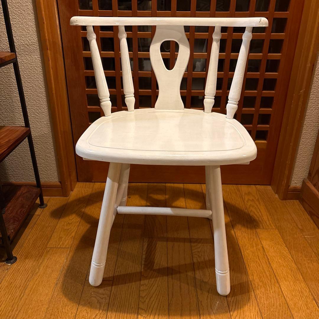 秋田木工　チェア　白ペイント済み