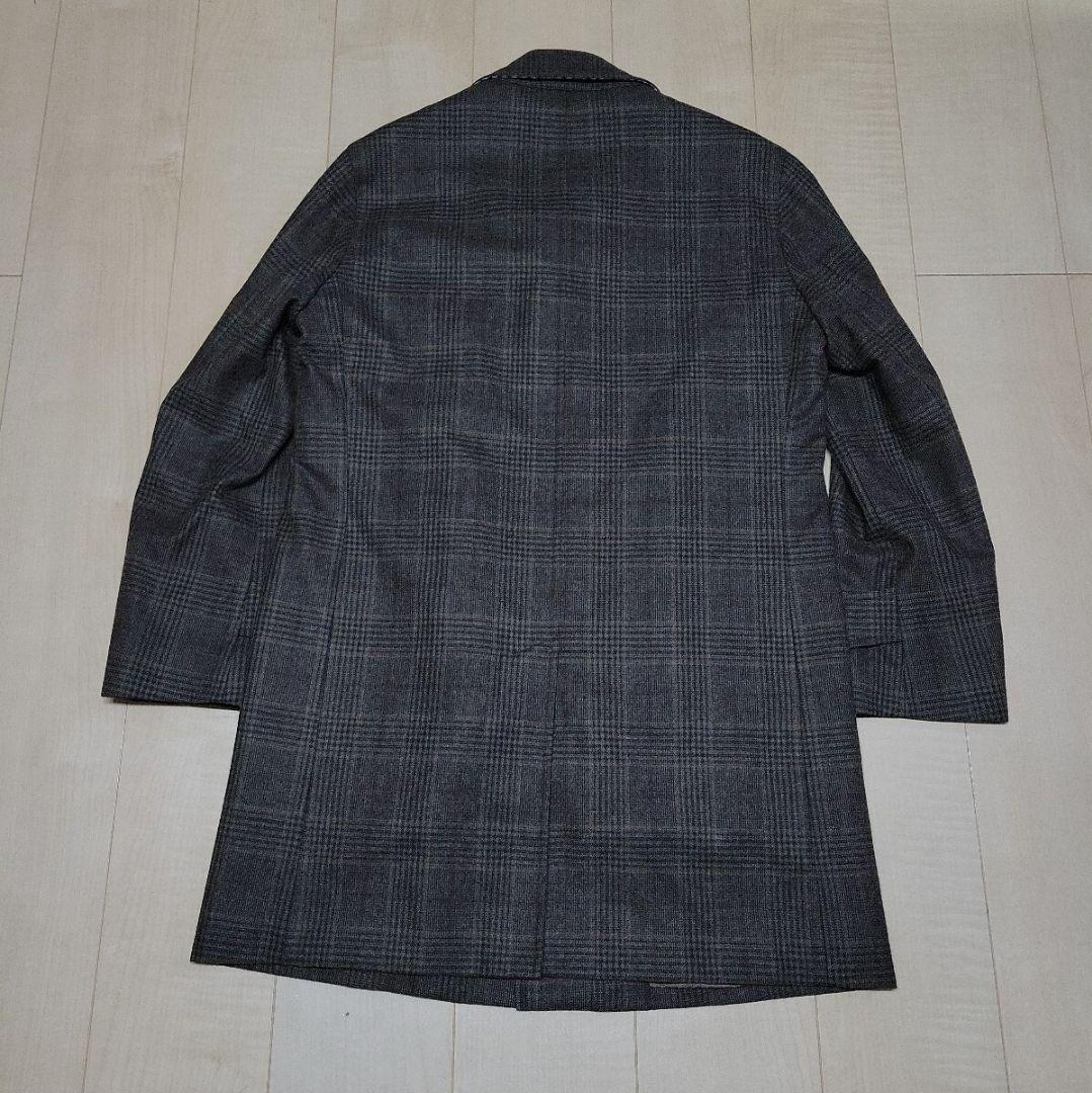 AQUASCUTUM★グレンチェック ステンカラーコート アクアスキュータム