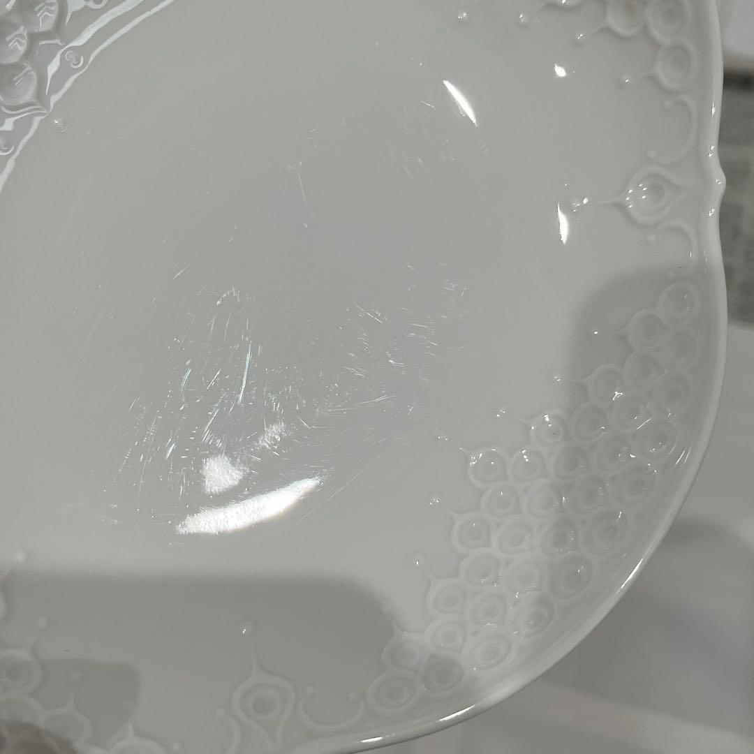 マイセン ホワイトレリーフ オードブルディッシュ 4枚セット