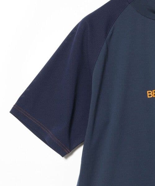 ビームスゴルフ ラグラン切り替え モックネック シャツ サイズ：XL