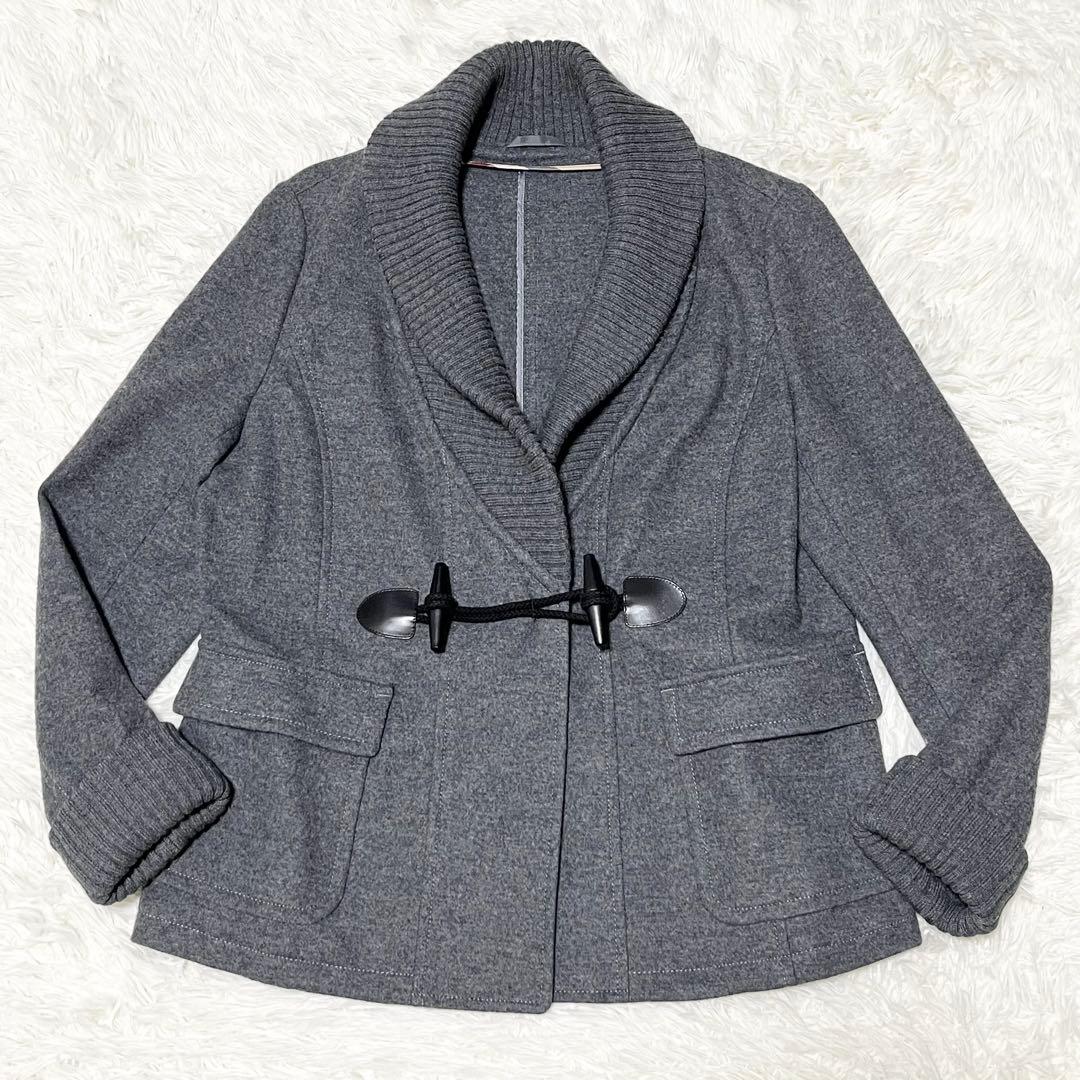 美品✨️バーバリーロンドン　ショートダッフルコート　ノバチェック　ショールカラー