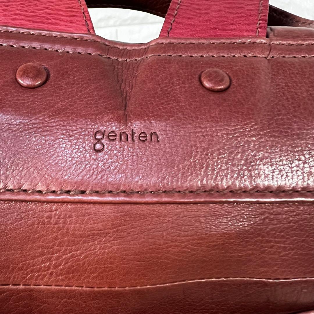 良品✨ゲンテン✨genten レザーリュック A4対応 ブラウン