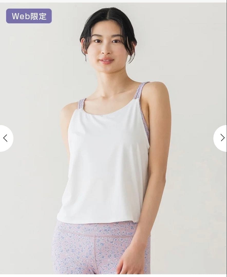 【SUKALA】ノスタルジックフラワープリントカバータンクトップ　Ｍサイズ