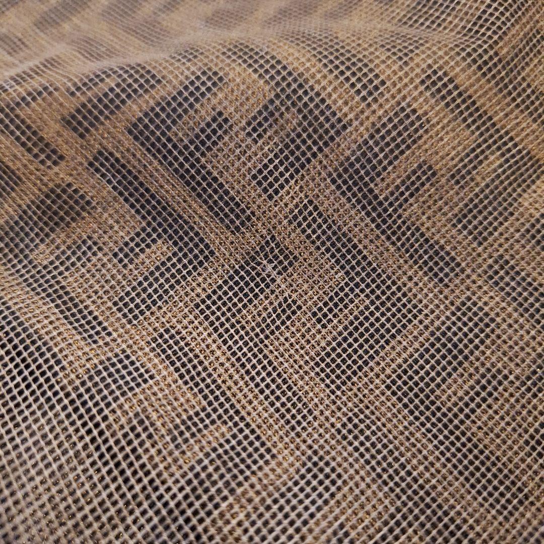 FENDI　フェンディ　メッシュタンクトップ　ノースリーブ　ズッカ柄　イタリア