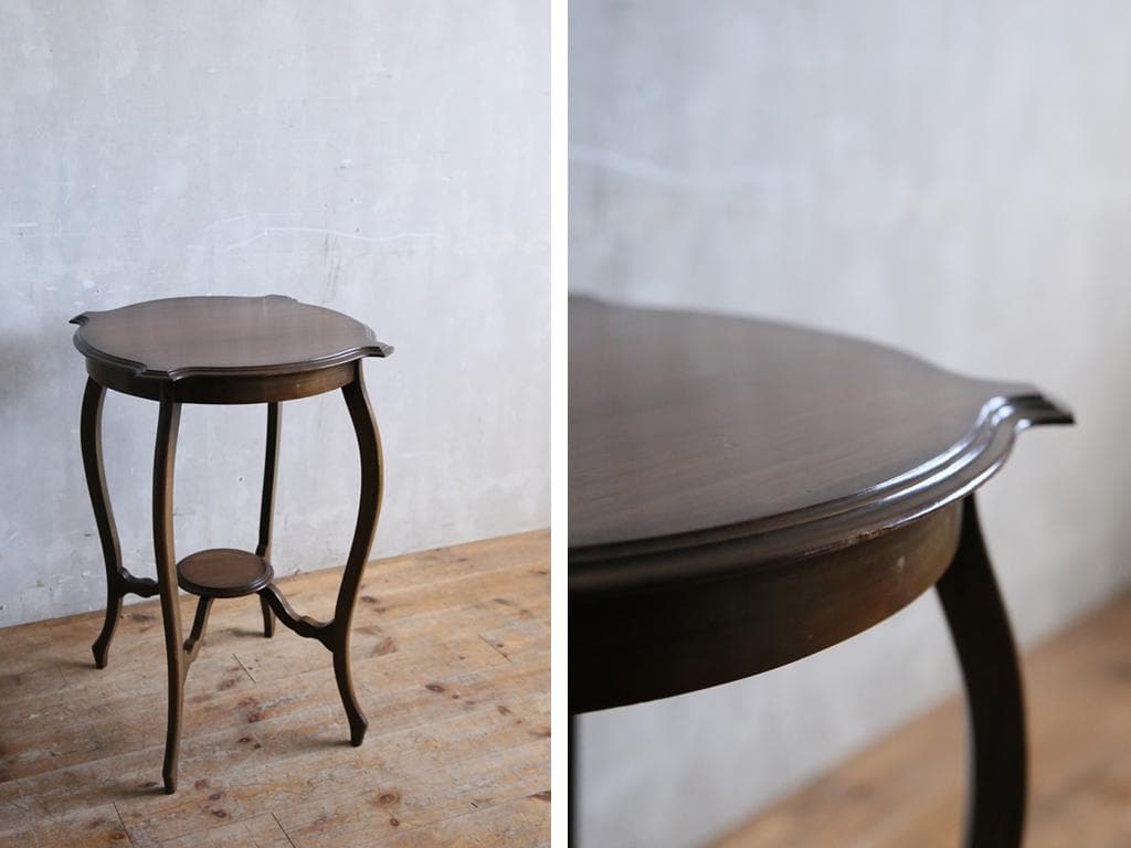 英国アンティーク木製サイドテーブル/オケージョナル/作業机/飾り棚(79-193