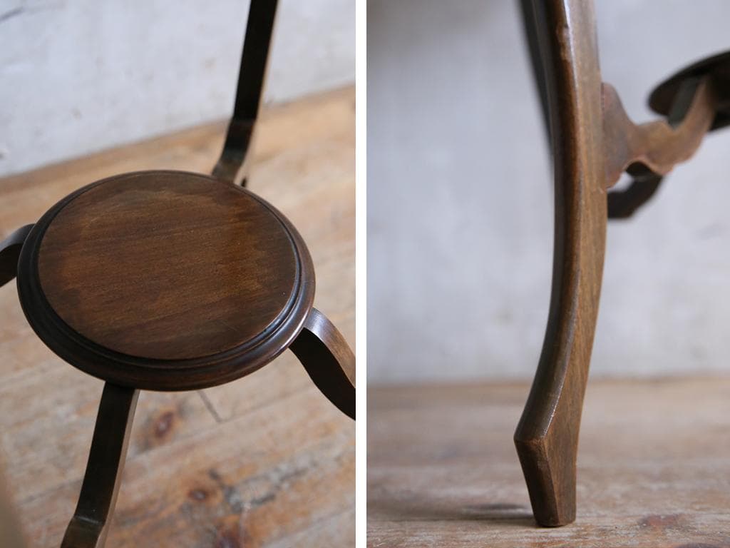 英国アンティーク木製サイドテーブル/オケージョナル/作業机/飾り棚(79-193