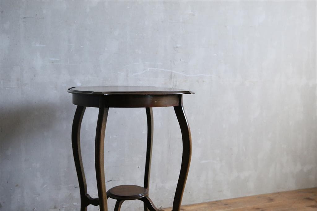 英国アンティーク木製サイドテーブル/オケージョナル/作業机/飾り棚(79-193