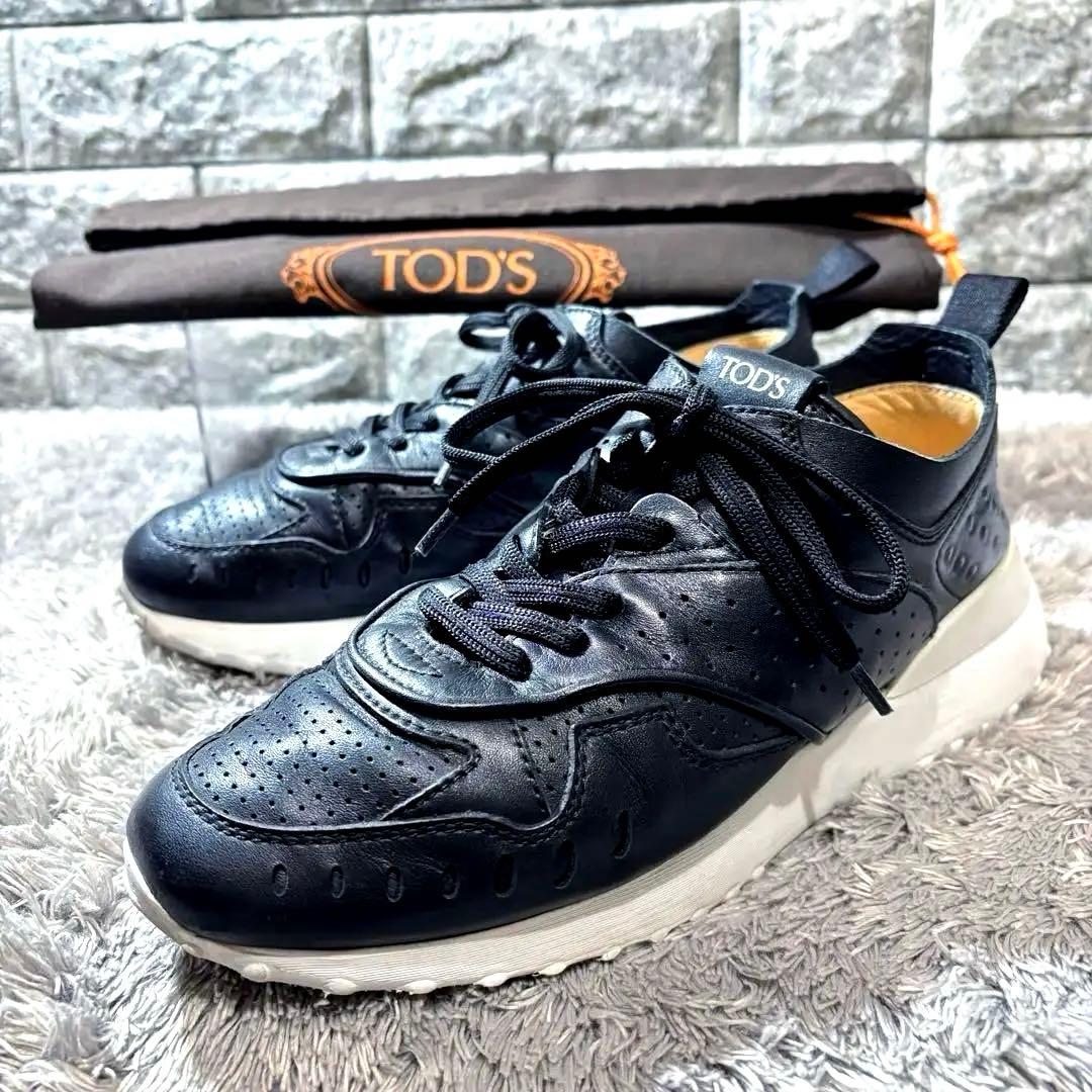 美品❣️TOD'Sトッズ レザースニーカー FONDO SPORTIVO 収納袋付
