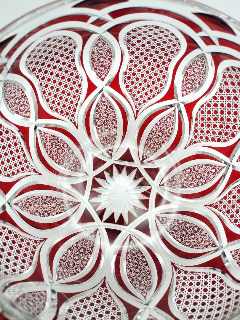 超希少品☆一点物 江戸切子 特作 紅華大鉢 熊倉隆一 華硝（江戸切子、薩摩切子）